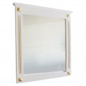 Зеркало 80,6x86,2 см белый глянец золотая патина Comforty Палермо 00004143814