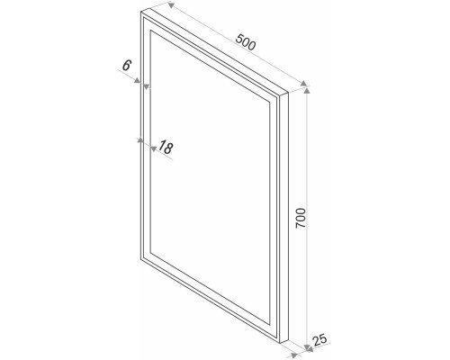 Зеркало 50x70 см Conti Strong ZLP716