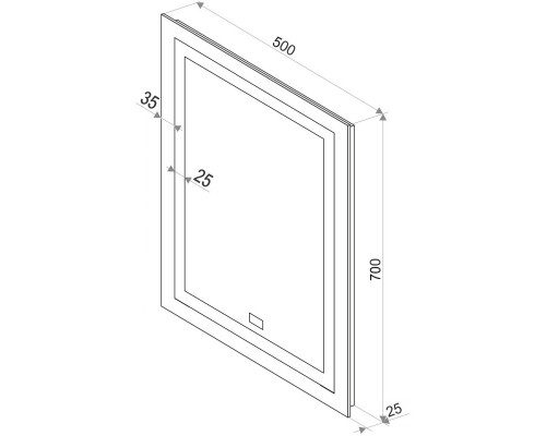 Зеркало 50x70 см Conti Verte ZLP477