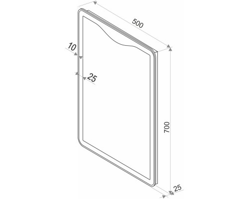 Зеркало 50x70 см Conti Amaze ZLP480