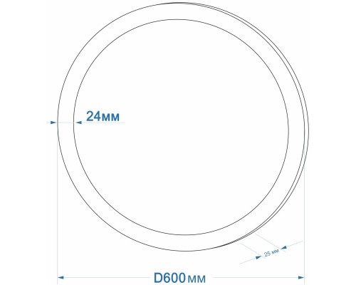 Зеркало 60x60 см тоннельное освещение Conti Infinity ZLP1017