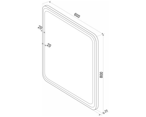 Зеркало 60x80 см Conti Enjoy ZLP1100