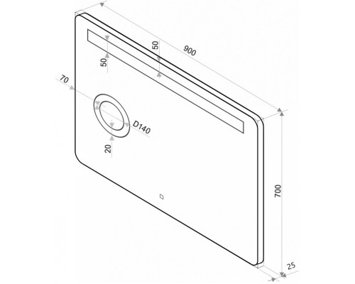 Зеркало 90x70 см Conti Fibra ZLP949