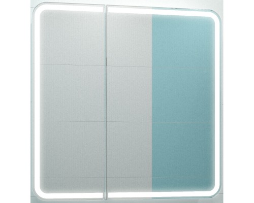 Зеркальный шкаф 80x80 см белый R Conti Elliott MBK014