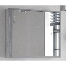 Зеркальный шкаф 90x70 см арт/серый Corozo Айрон SD-00000281