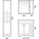 Тумба белый матовый 77 см Corozo Техас SD-00000323