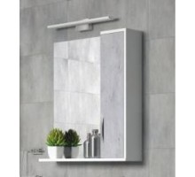 Зеркальный шкаф 65x70 см белый глянец/бетон Corozo Чикаго SD-00000302