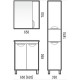 Зеркальный шкаф 65x70 см белый глянец/бетон Corozo Чикаго SD-00000302