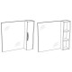 Зеркальный шкаф 75x70 см белый глянец/бетон Corozo Чикаго SD-00000303