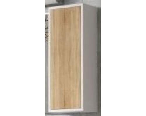 Шкаф одностворчатый подвесной 25x65 см белый глянец/дуб сонома Corozo Гольф SD-00000365