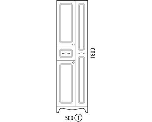Пенал напольный белый глянец Corozo Классика SD-00000337