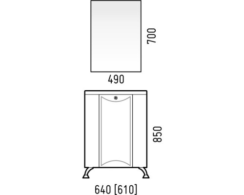 Тумба угловая белый глянец 61 см Corozo Триана SD-00000324