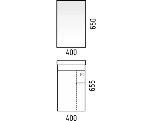 Тумба белый глянец/белый матовый 38,6 см Corozo Комо SD-00000317