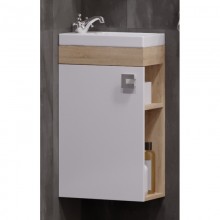 Тумба белый глянец/дуб сонома 38,6 см Corozo Комо SD-00000352