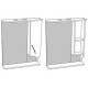 Зеркальный шкаф 60x74 см белый глянец Corozo Кентис SD-00000288