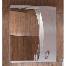 Зеркальный шкаф 59x74 см белый глянец Corozo Наина SD-00000298