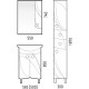 Зеркальный шкаф 55x74 см белый глянец Corozo Ультра Флора SD-00000301