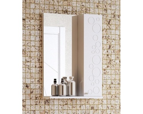 Зеркальный шкаф 50,5x70 см белый глянец Corozo Орфей SD-00000299