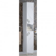 Пенал напольный белый глянец Corozo Лидер SD-00000424