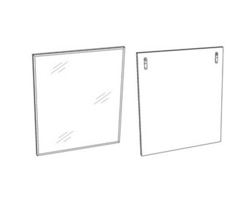 Зеркало 60x65 см белый глянец Corozo Гольф SD-00000267