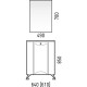 Тумба с раковиной белый глянец 40,5x40,5 см Corozo Триана SETSD-00000324/5022400