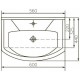 Тумба с раковиной белый глянец 60 см Corozo Наина SETSD-00000320/SD-00000383