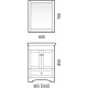 Тумба с раковиной белый матовый 61 см Corozo Техас SETSD-00000361/SD-00000380