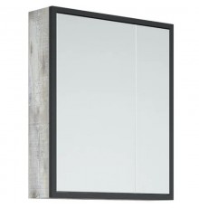 Зеркальный шкаф 70x70 см антик/черный Corozo Айрон SD-00000280