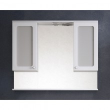 Зеркальный шкаф 105x85 см белый глянец Corozo Прованс SD-00000469