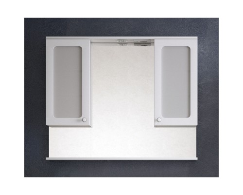 Зеркальный шкаф 105x85 см белый глянец Corozo Прованс SD-00000469