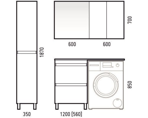 Шкаф двустворчатый 60x70 белый глянец Corozo Альтаир SD-00000502