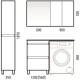 Шкаф двустворчатый 60x70 белый глянец Corozo Альтаир SD-00000502