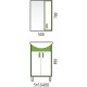 Зеркальный шкаф 50x70 см белый глянец/зеленый глянец R Corozo Спектр SD-00000685