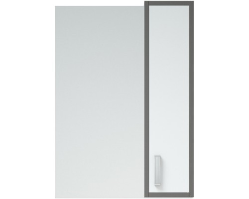 Зеркальный шкаф 50x70 см белый глянец/серый глянец R Corozo Спектр SD-00000708