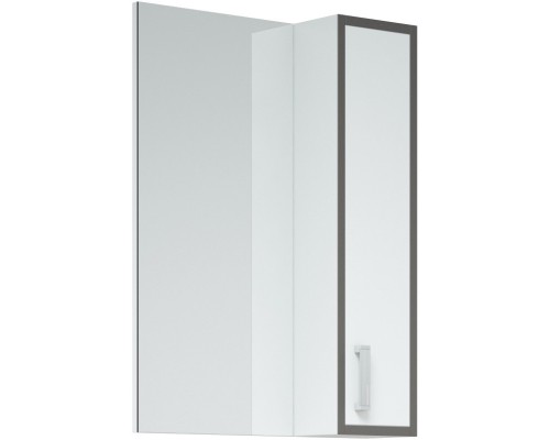Зеркальный шкаф 50x70 см белый глянец/серый глянец R Corozo Спектр SD-00000708