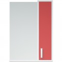 Зеркальный шкаф 50x70 см белый глянец/красный матовый R Corozo Колор SD-00000697