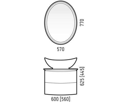 Зеркало 55x77 см Corozo Капелла SD-00000621
