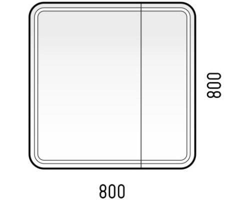 Зеркальный шкаф 80x80 см белый матовый Corozo Алабама SD-00000902