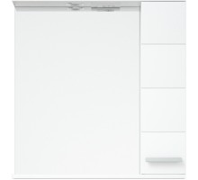 Зеркальный шкаф 60x74 см белый глянец/белый матовый R Corozo Денвер SD-00000533