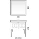 Зеркало 85x80 см белый матовый Corozo Таормина SD-00001109