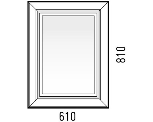 Зеркало 61x81 см белый глянец Corozo Классика SD-00000967