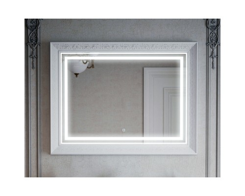 Зеркало 120x80 см белый глянец Corozo Классика SD-00000815