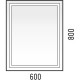 Зеркало 60x80 см Corozo Барго SD-00001116