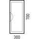 Шкаф одностворчатый 30x70 белый глянец/белый матовый R Corozo Монро SD-00000679