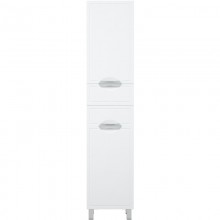 Пенал напольный белый глянец с бельевой корзиной R Corozo Монро SD-00000713