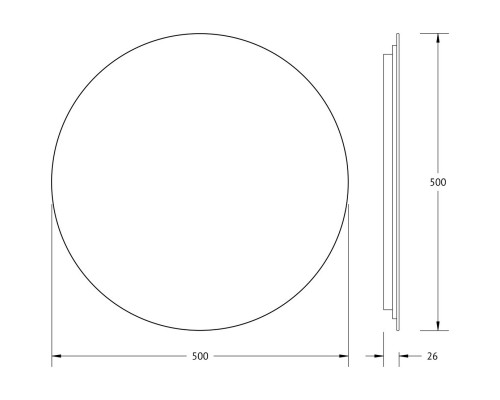 Зеркало 50x50 см Defesto Opti DF 2842