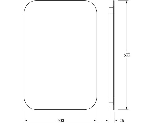 Зеркало 40x60 см Defesto Opti DF 2812