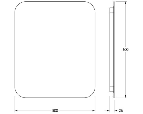 Зеркало 50x60 см Defesto Opti DF 2813