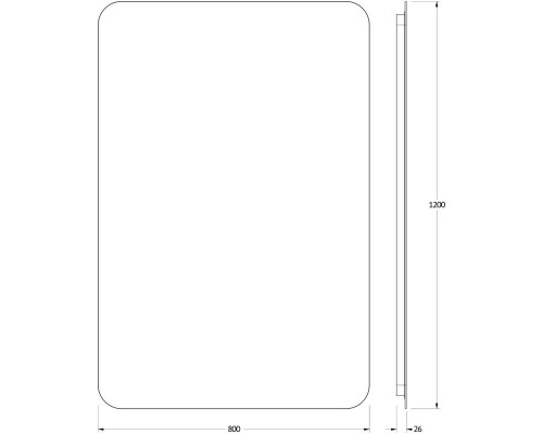 Зеркало 80x120 см Defesto Opti DF 2820