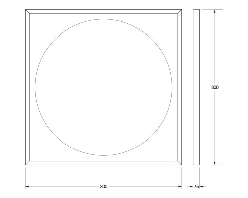 Зеркало 80x80 см белый матовый Defesto Eclipse DF 2228